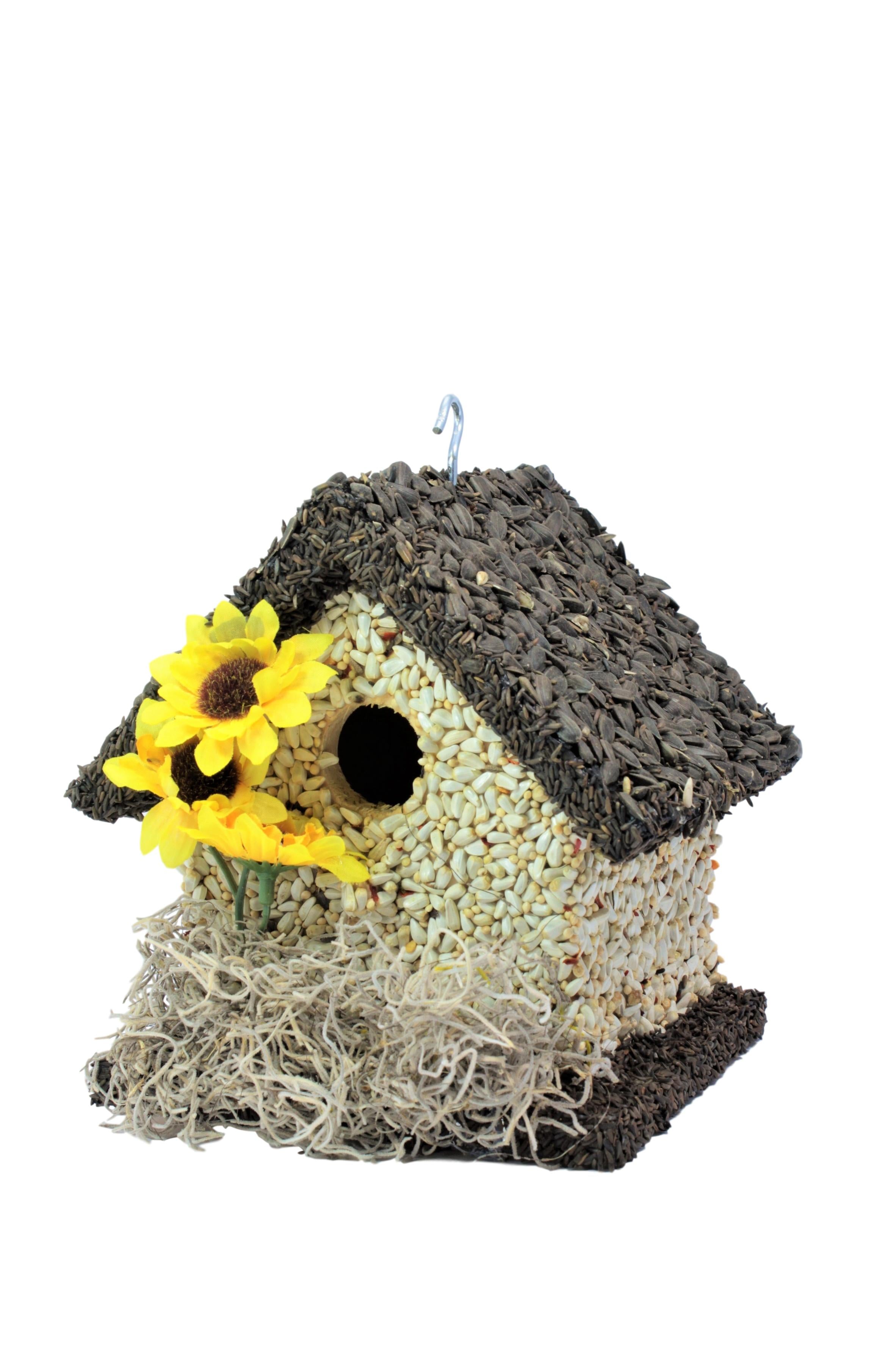 Edible Bird Feeder - Dark Roof Short Birdhouse